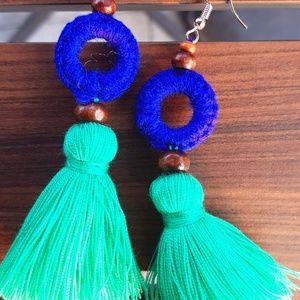 A pair of beautiful and unique earrings, hand made